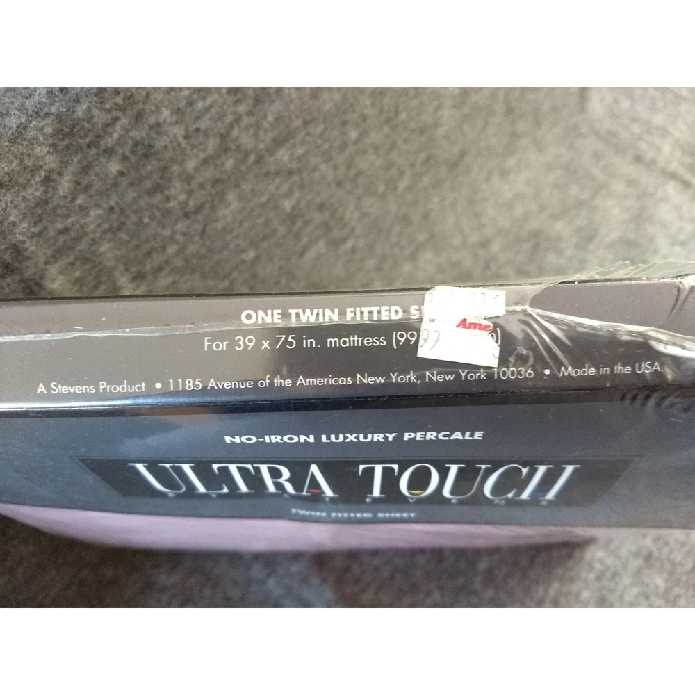 Stevens Ultra Touch Fitted‎ Twin Sheet Luxury Percale Antique Rose No Iron NOS